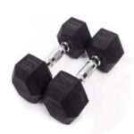 Cast Iron Rubber Hex Dumbbell (2.5&ndash;50kg)